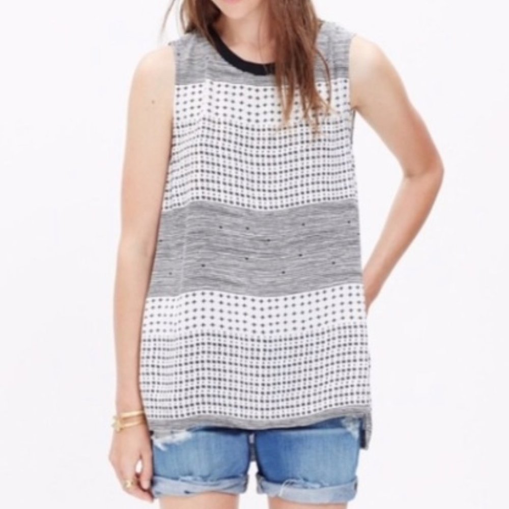Madewell Refined Tank Top in Hashtag Stripe